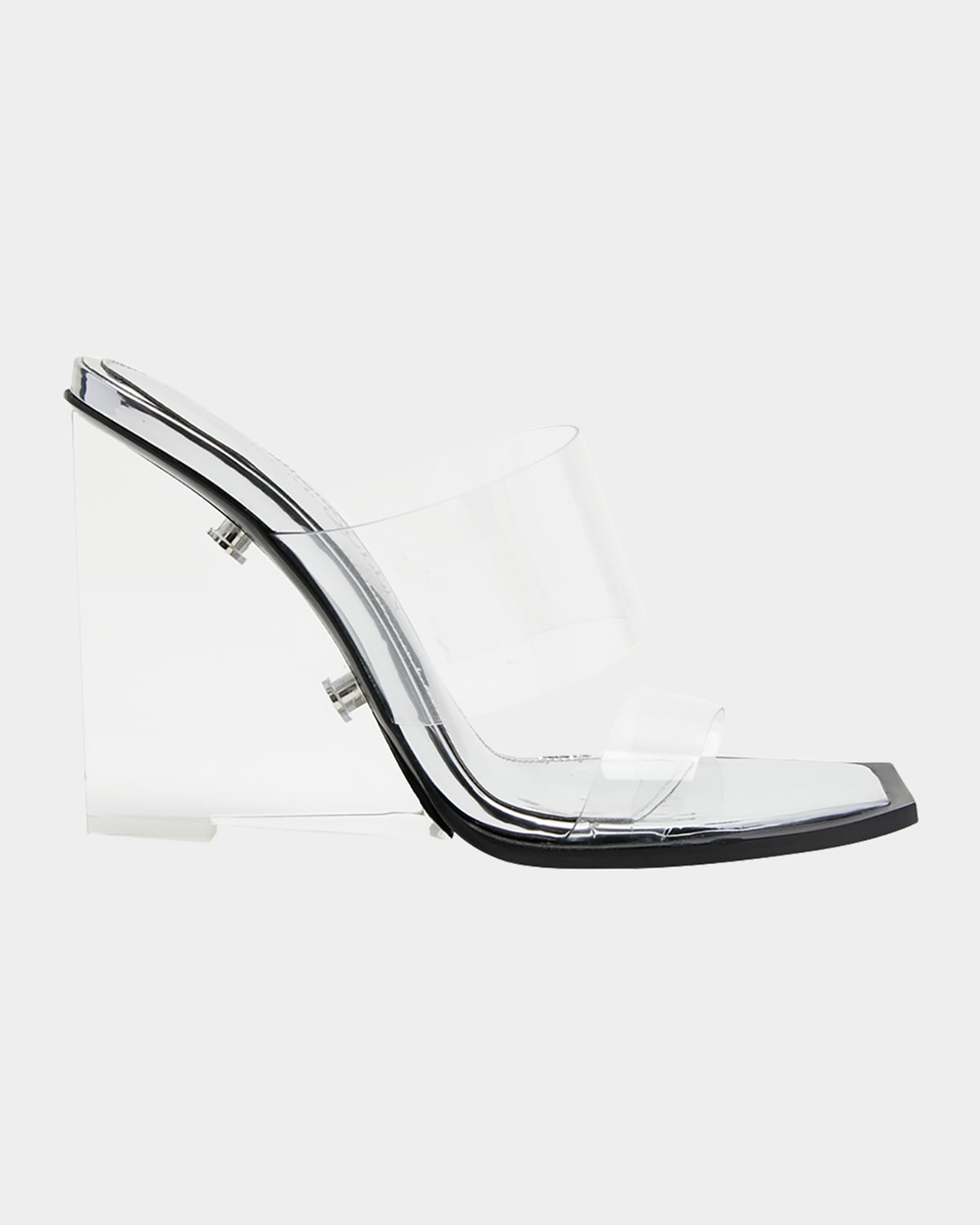 Alexander Mcqueen 100 Shard Wedge Sandals In Silver