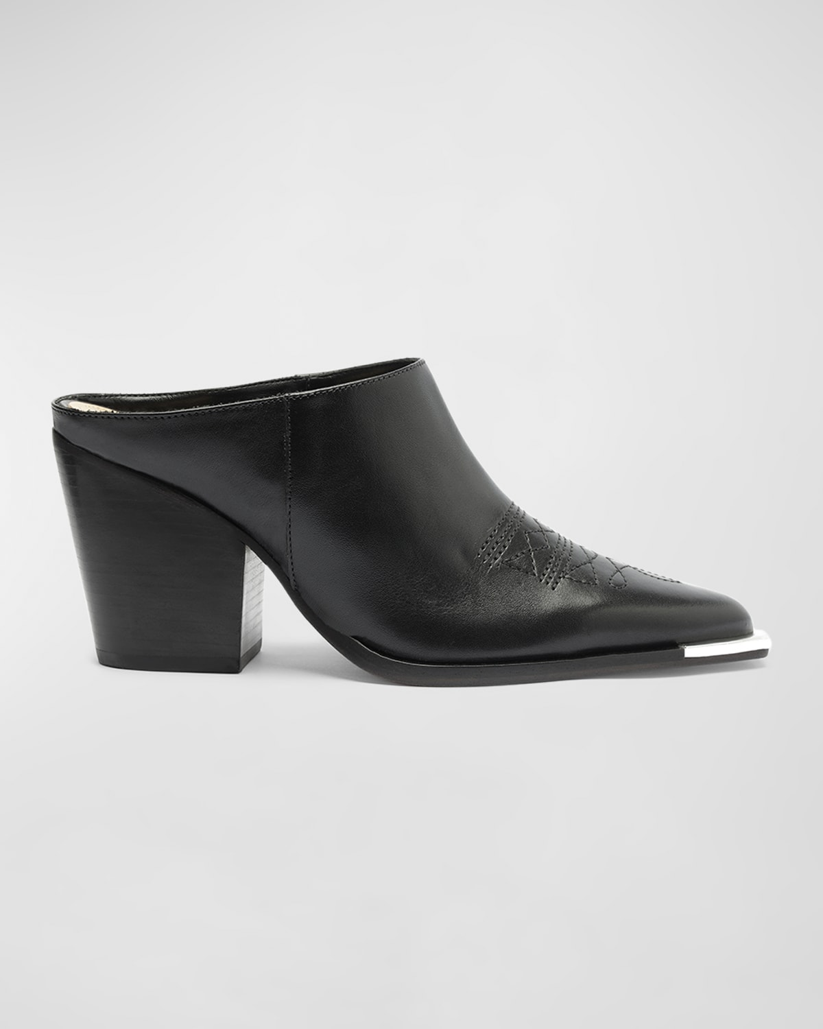 Schutz Alley Western Mule In Black | ModeSens