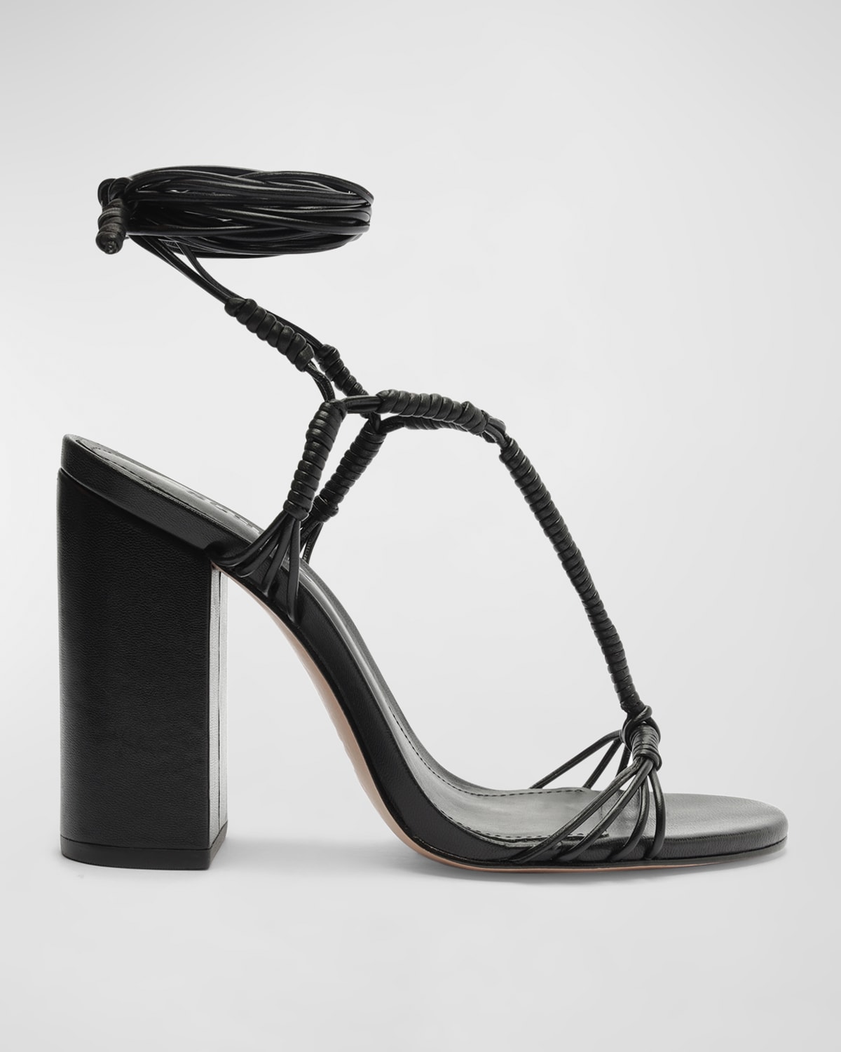 SCHUTZ AMUNET BLOCK-HEEL ANKLE-TIE SANDALS