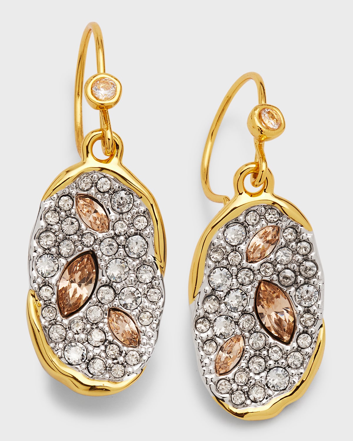 Alexis Bittar Solanales Crystal Oval Drop Earrings In Crystals