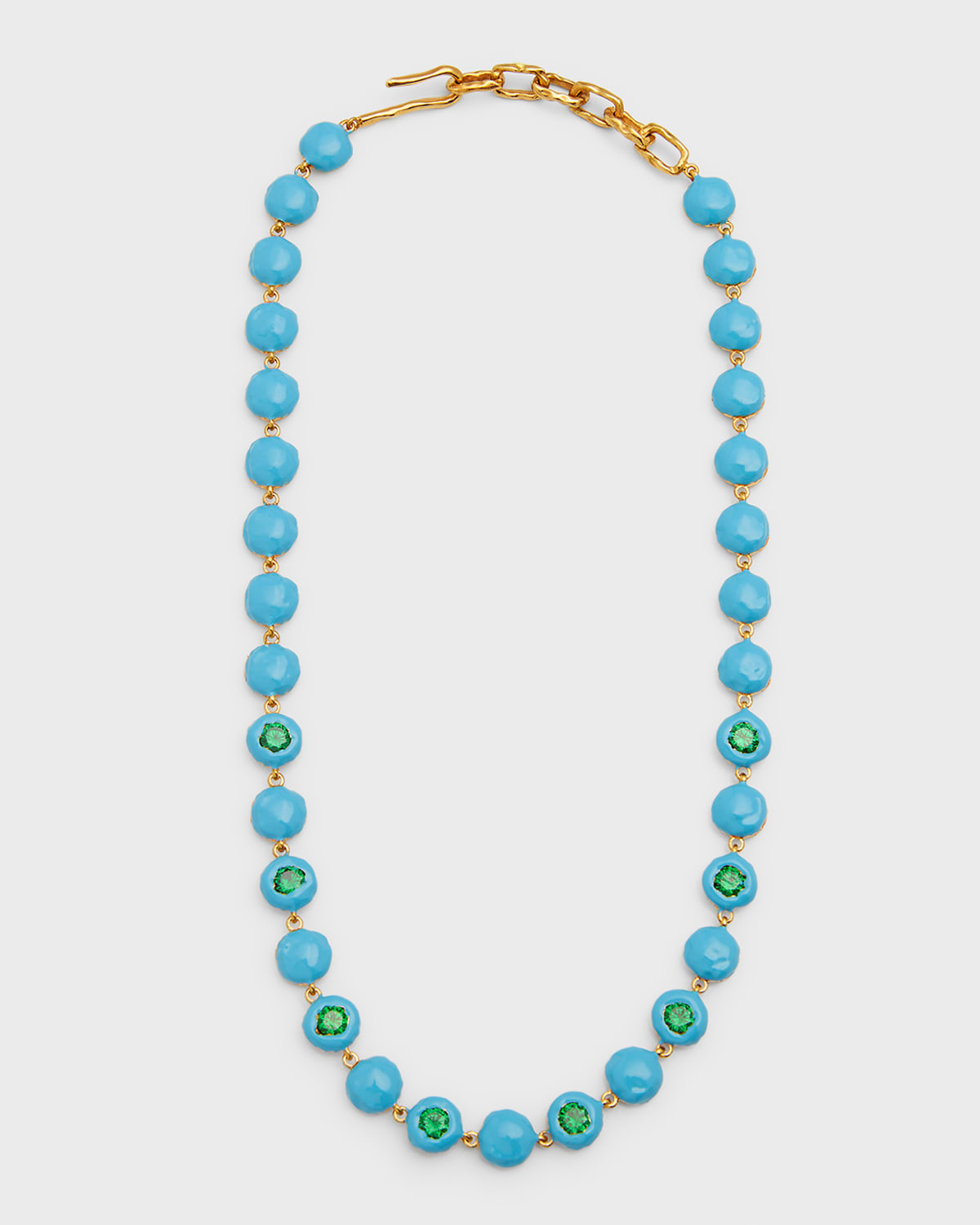 Joanna Laura Constantine Stone And Enamel Necklace In Blue/green