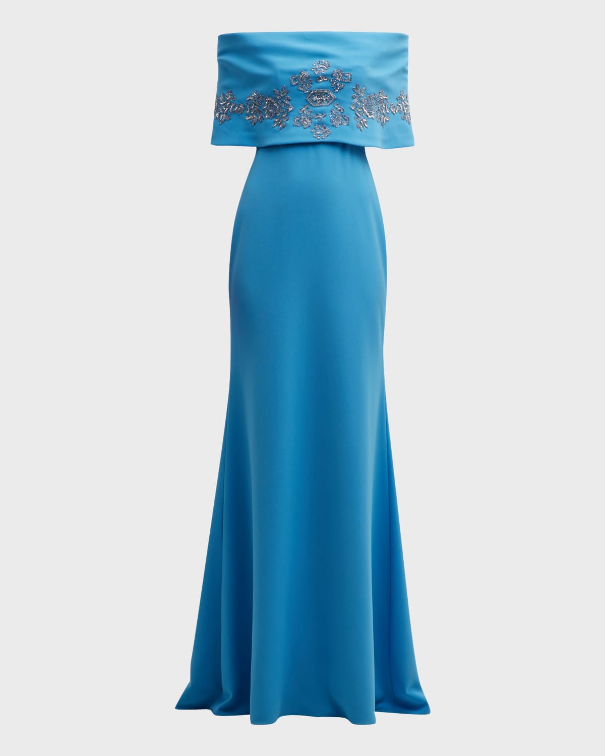Lela Rose Off Shoulder Gown with Beaded Embellishments Smart Closet