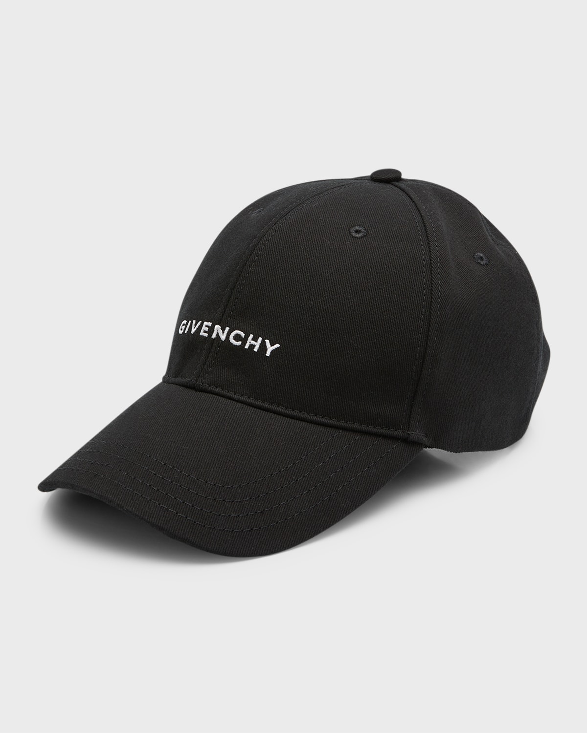 Givenchy Embroidered Logo Canvas Baseball Cap In Black