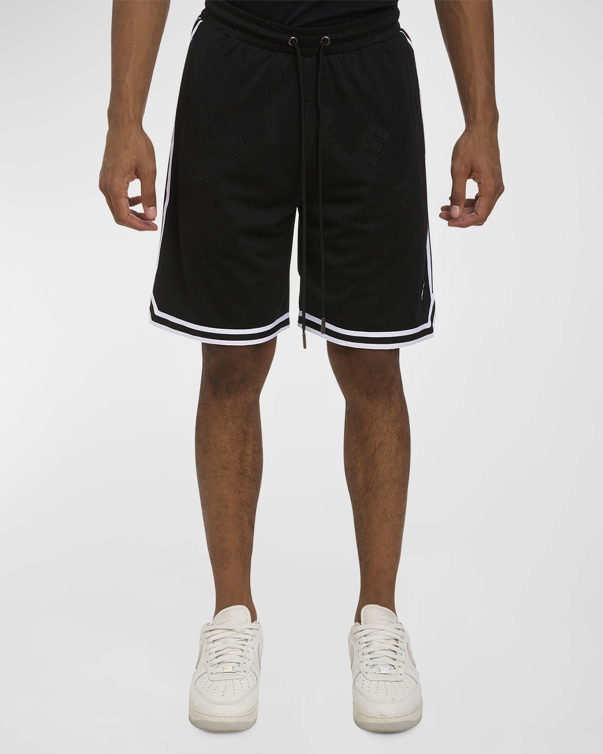 Avirex Men's Icon Mesh Basketball Shorts In Black