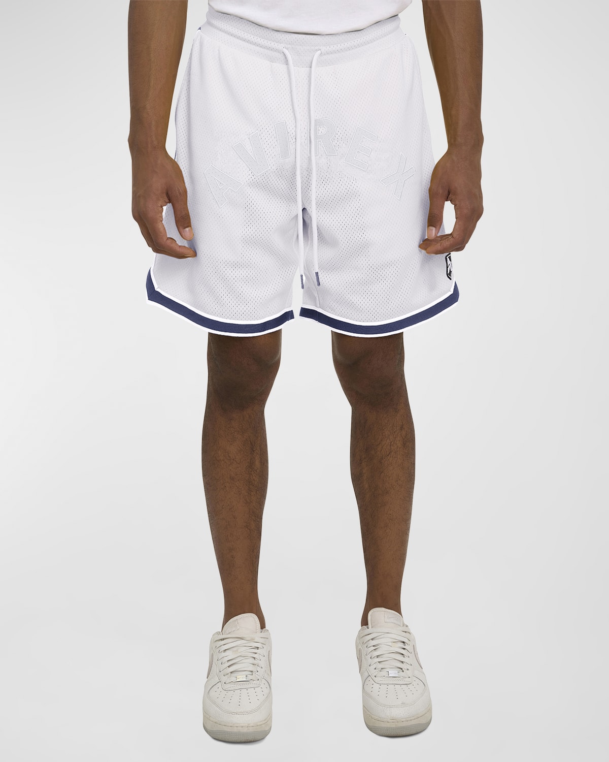 Avirex Men's Icon Mesh Basketball Shorts In Snow White