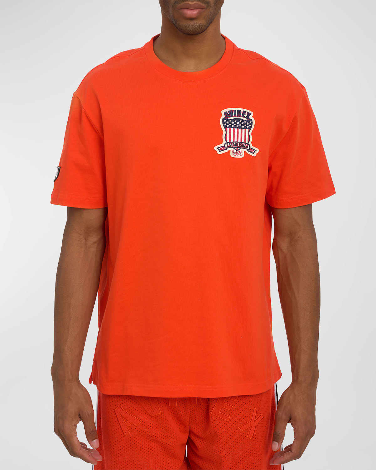 Avirex Men's Icon Patch T-shirt In Orange Com