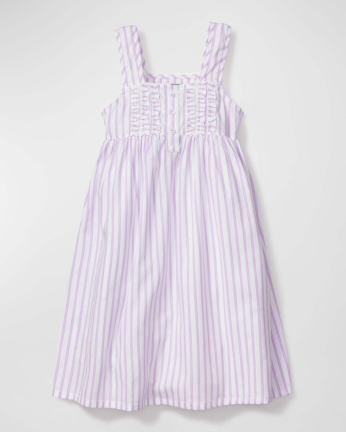 Shop Petite Plume Girl's Charlotte Striped Nightgown In Purple