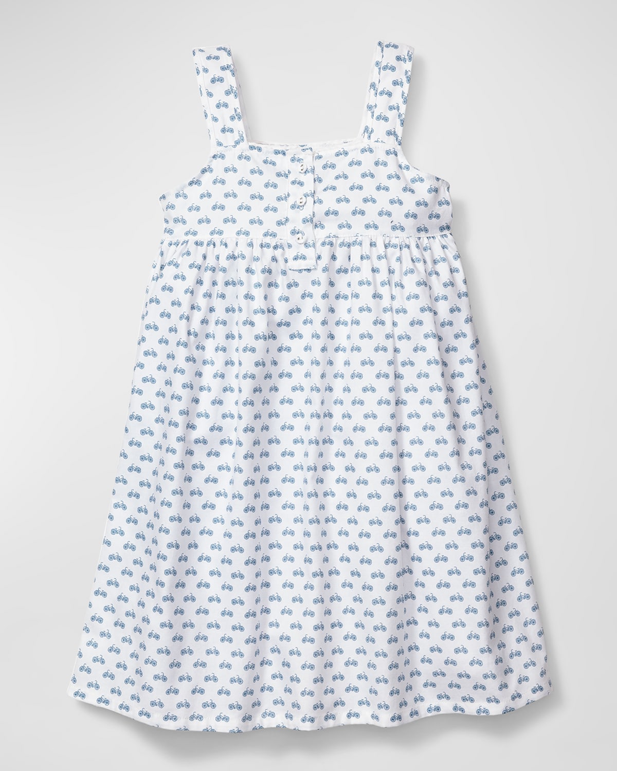 Petite Plume Kids' Girl's Charlotte Bicycle-print Nightgown In Blue