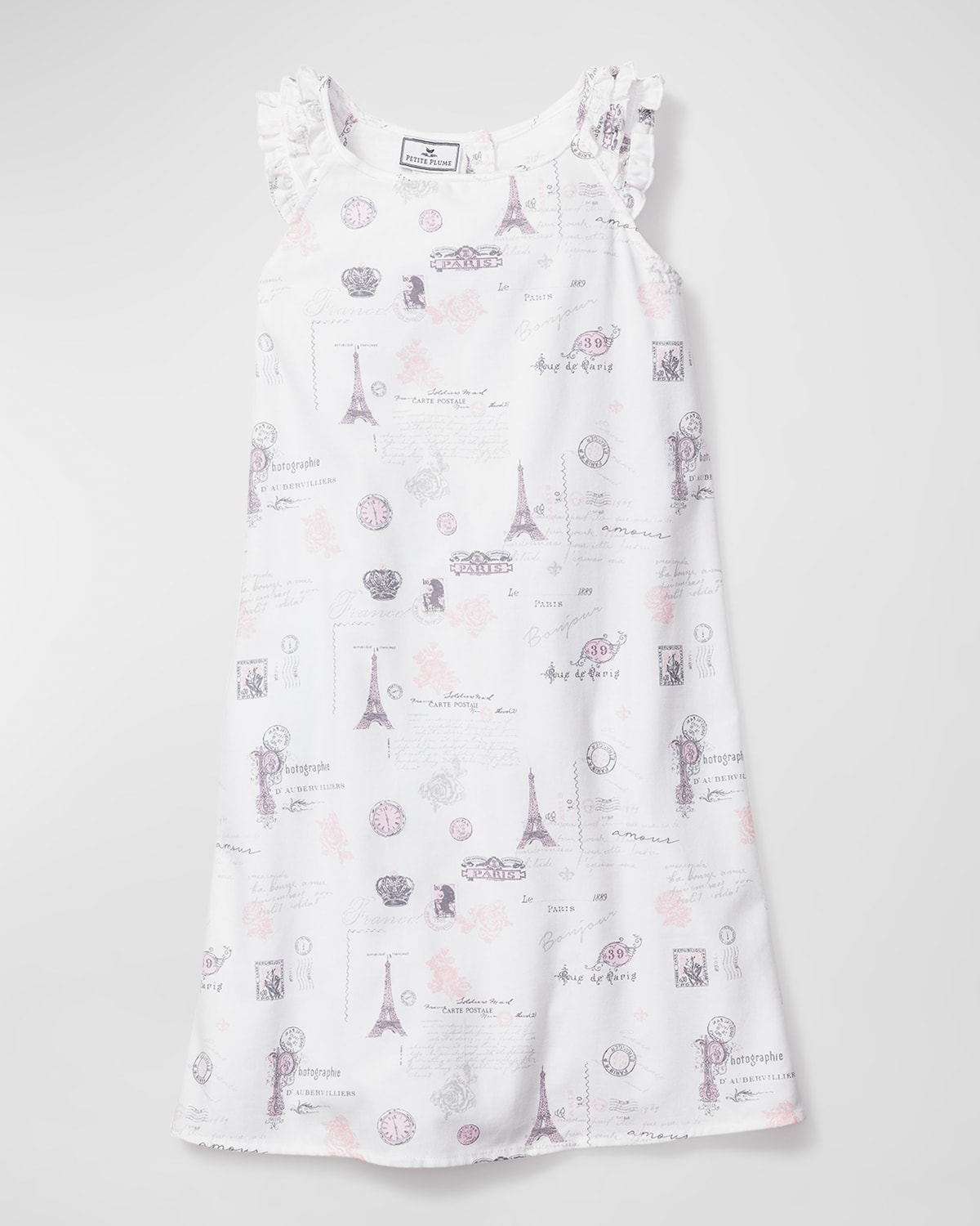 Petite Plume Kids' Girl's Amelie Paris Musings-print Nightgown