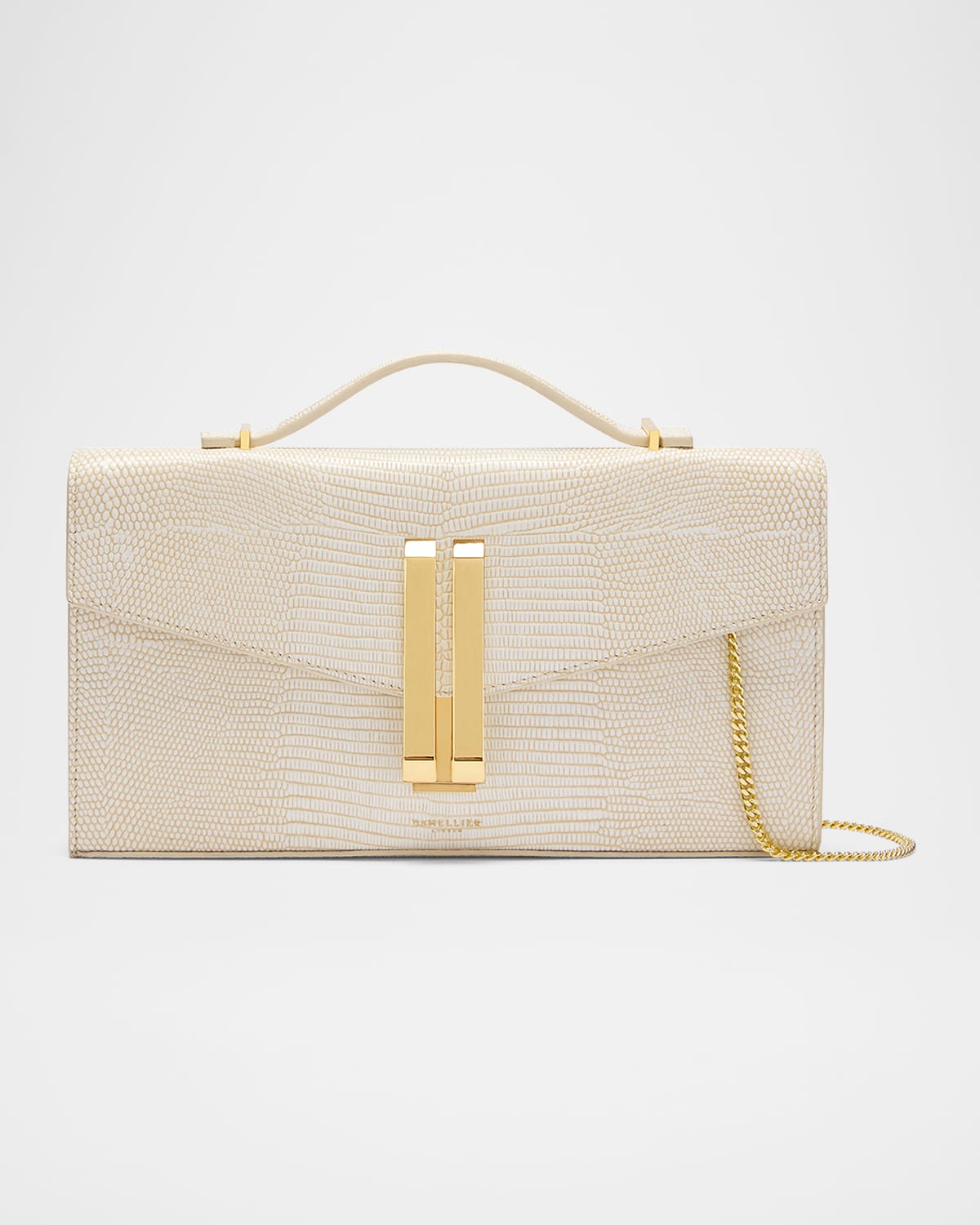 Demellier The Vancouver Flap Leather Clutch Bag