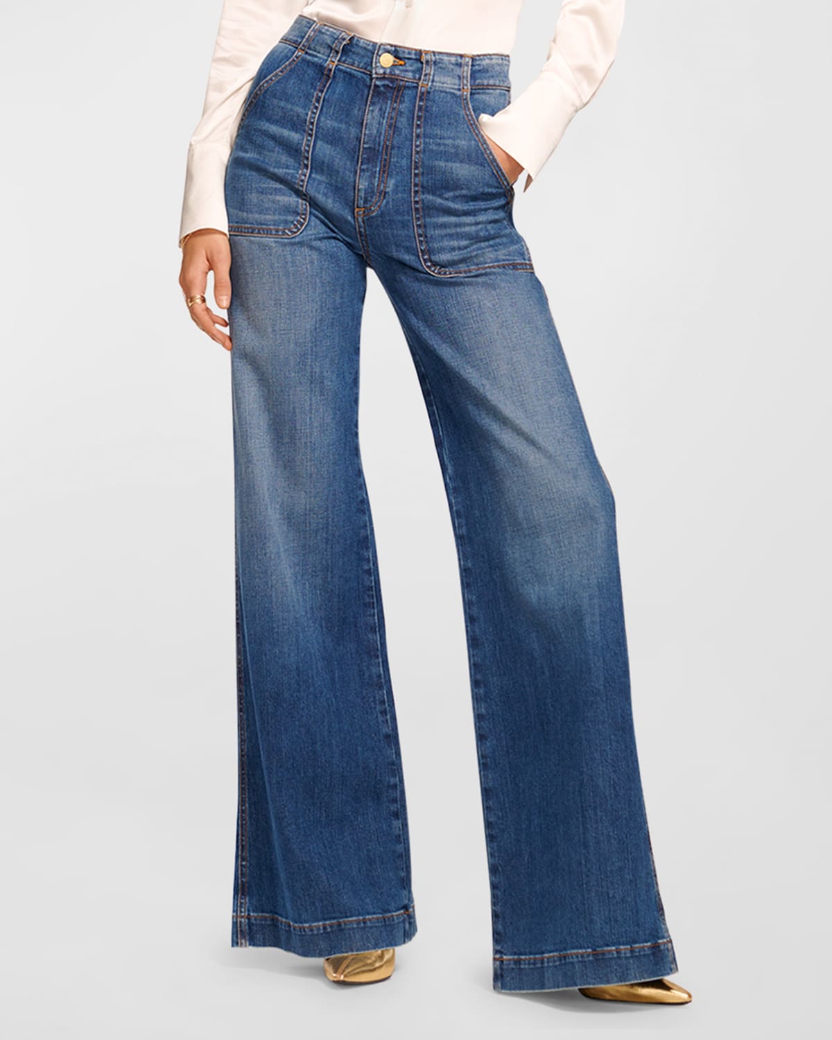 RAMY BROOK THEODORA WIDE-LEG JEANS