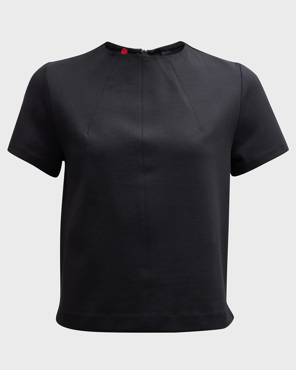 Spanx The Perfect Funnel Short-sleeve Top In Classic Black