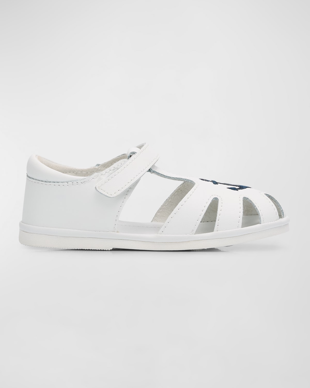 L'Amour Shoes Boy's Sawyer Nautical Caged Leather Sandals, Baby