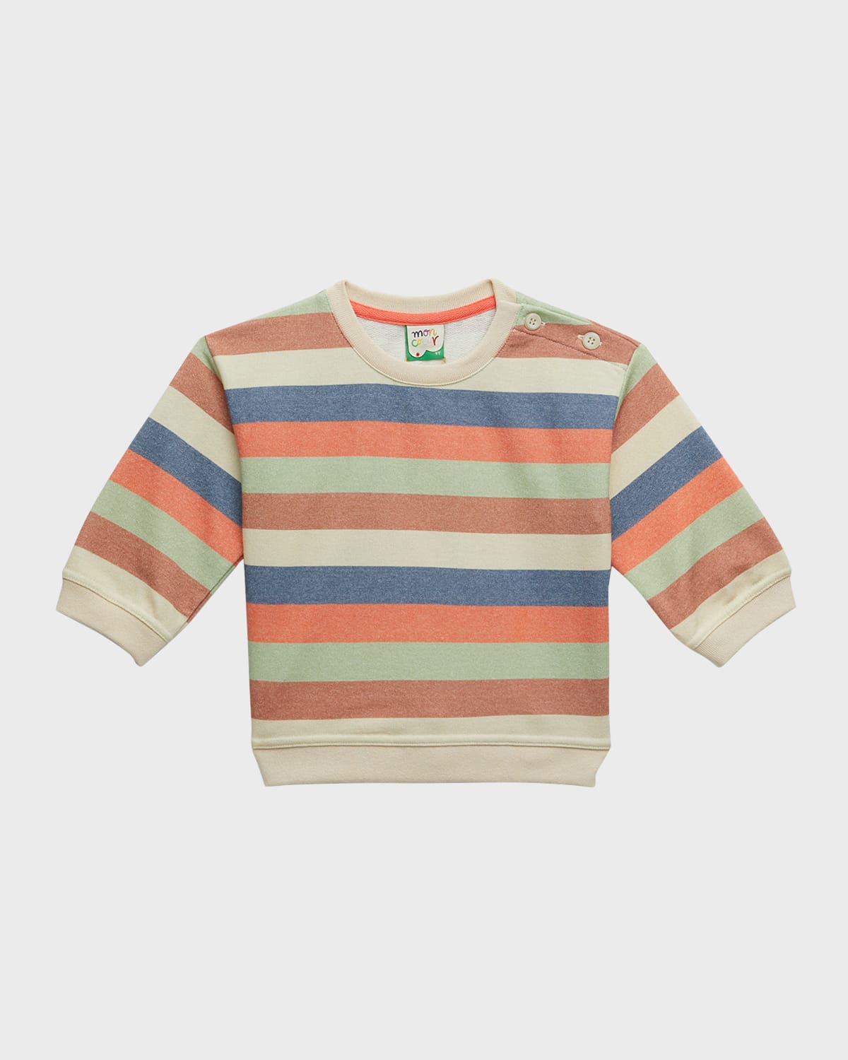 Mon Coeur Kid's Stripes Summer Sweatshirt In Creamstripes