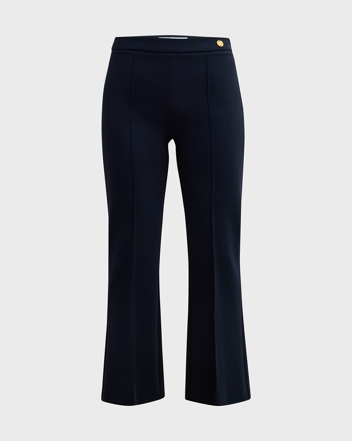 CALLAS MILANO LOLA CROPPED STRETCH CREPE FLARE PANTS