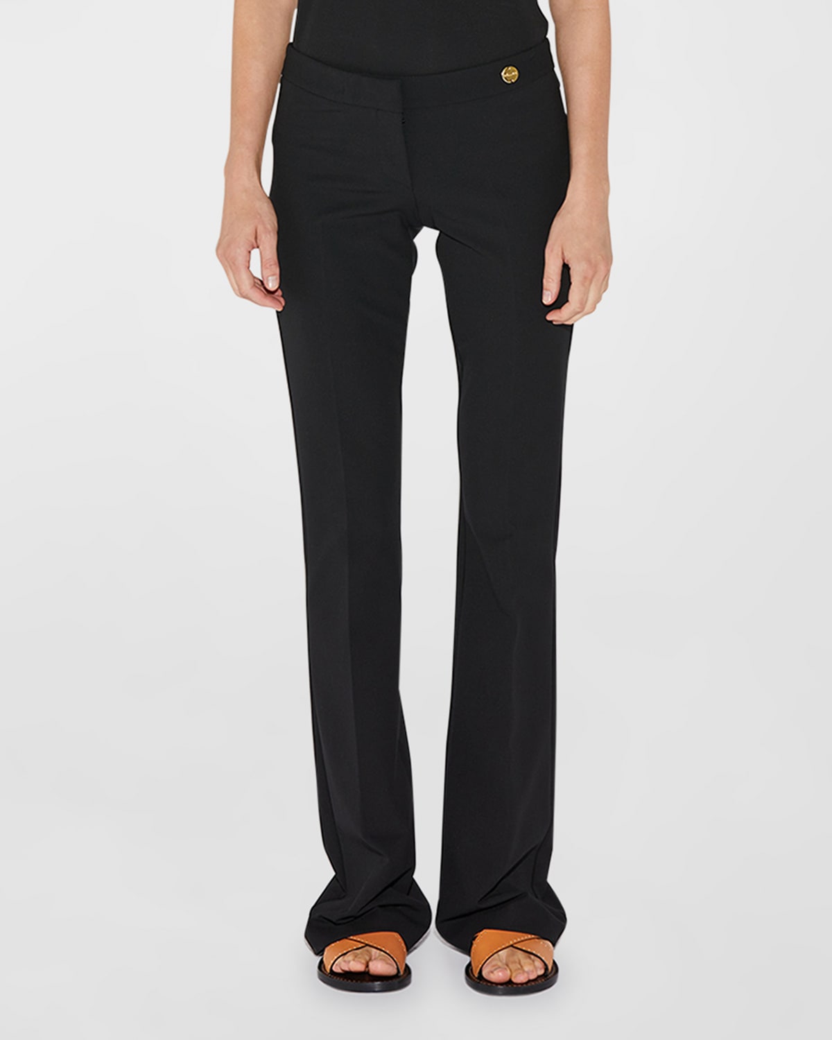 Low-Rise Straight-Leg Jersey Pants