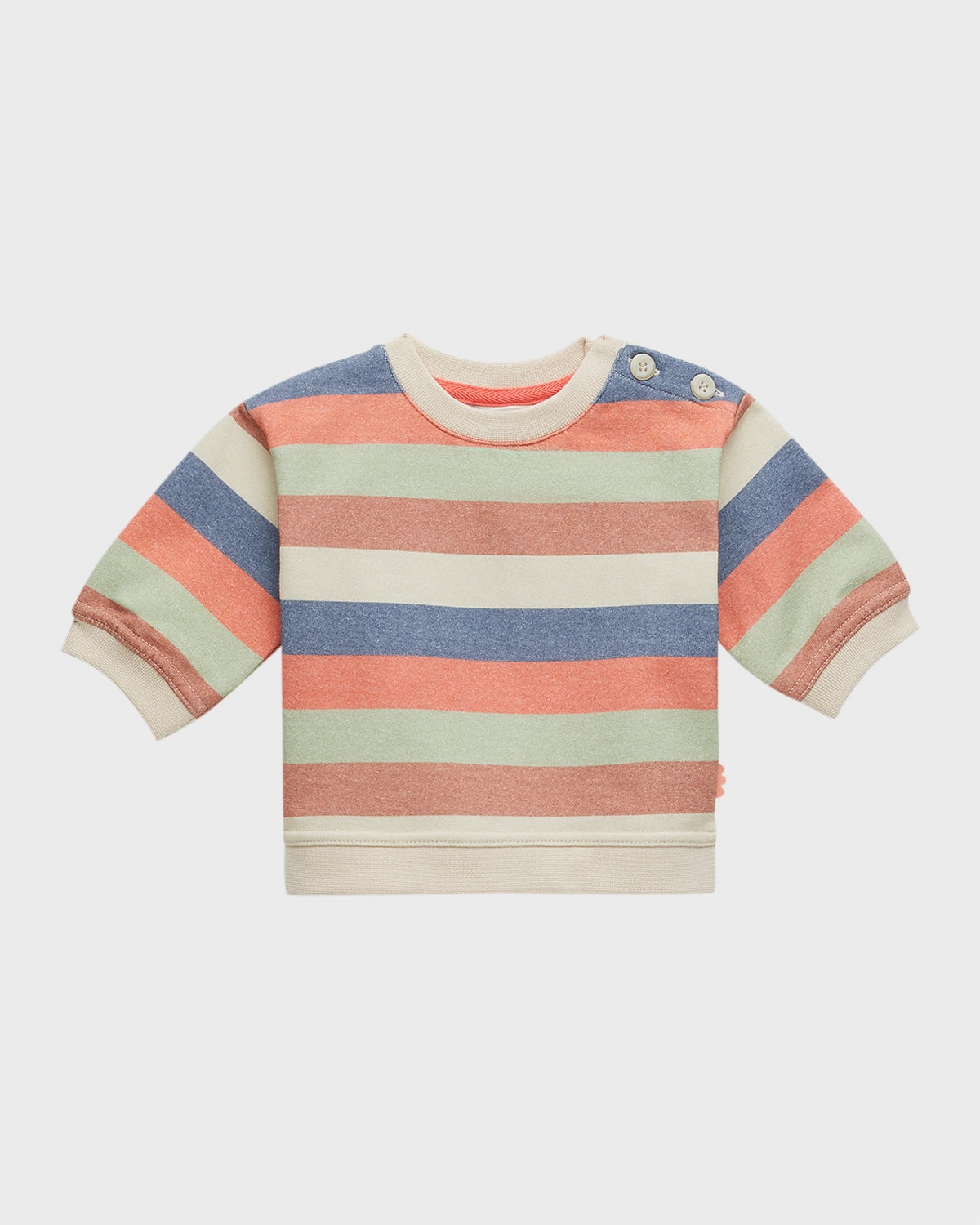 Mon Coeur Kids' Baby Multicolor Striped Sweatshirt In Creamstripes