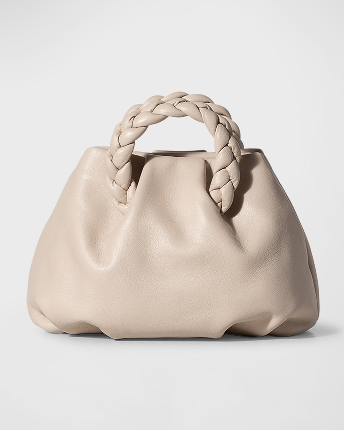 Braided Leather Top-Handle Bag