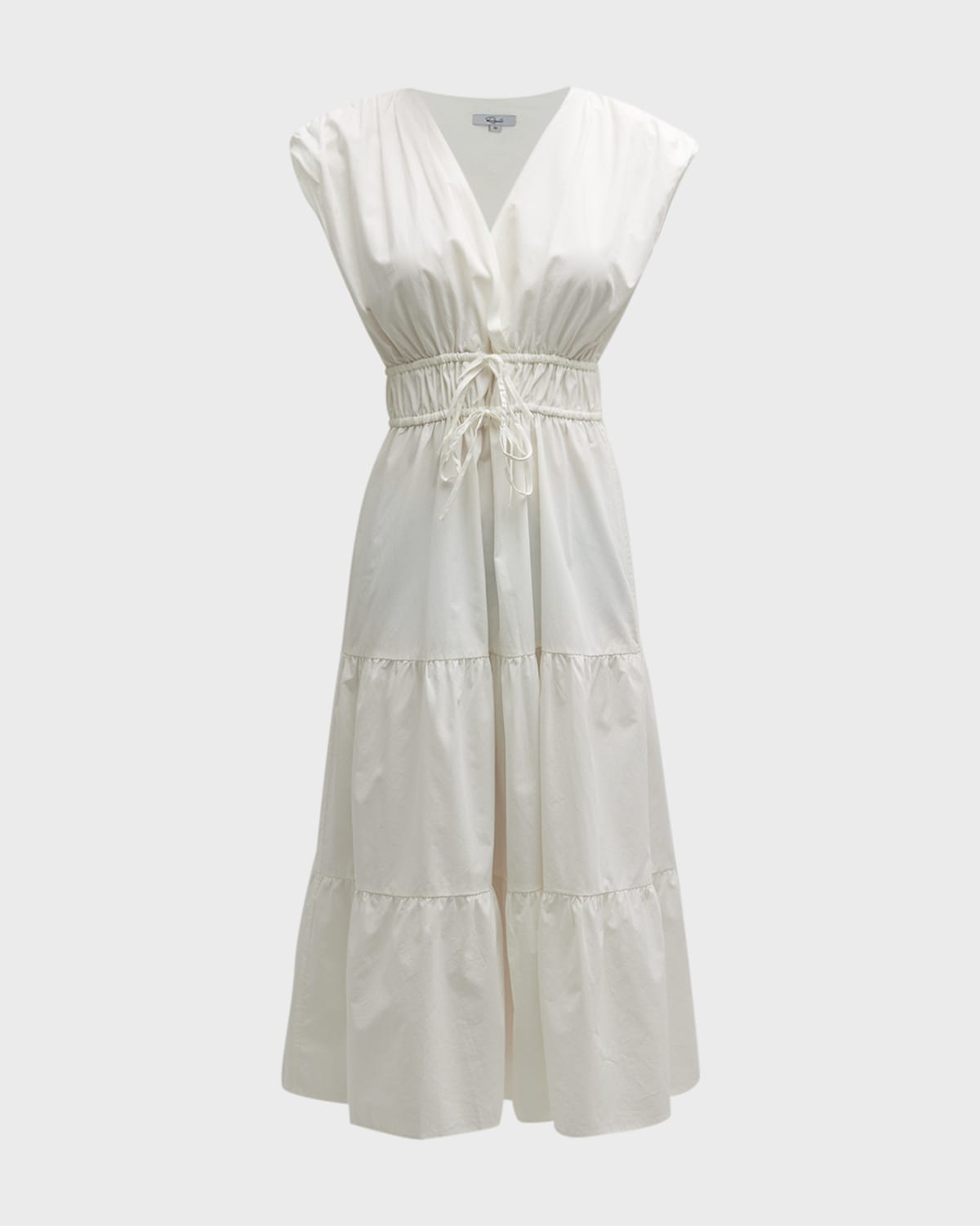 Shop Rails Lucia Tiered Poplin Midi Dress In White