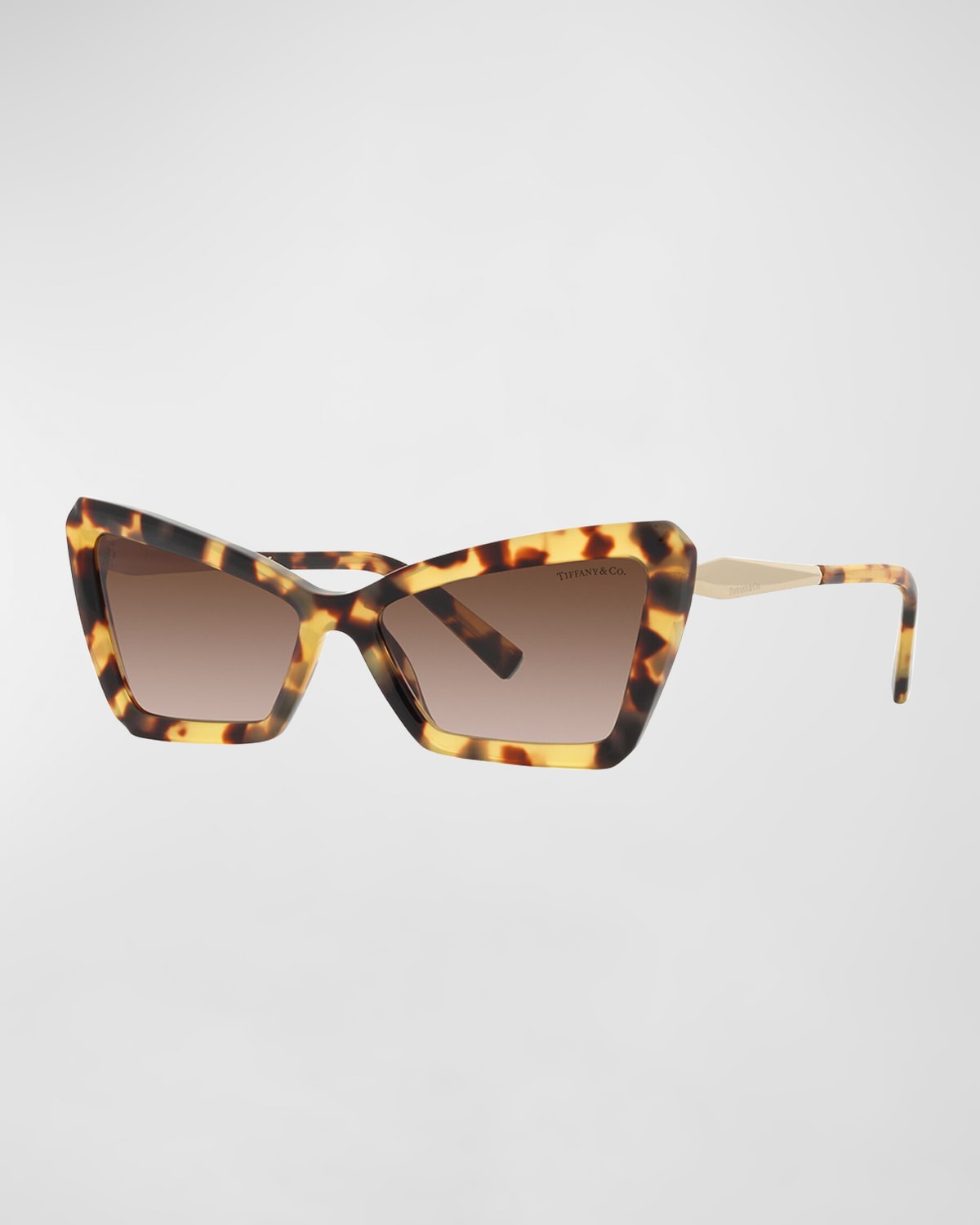 Tiffany & Co Gradient Acetate Cat-eye Sunglasses In Mustard