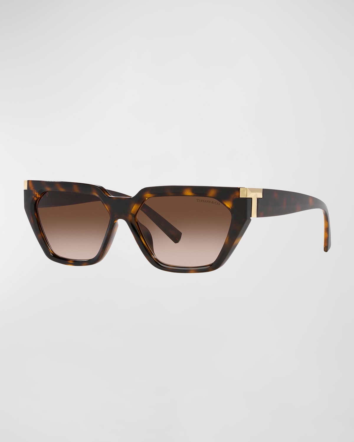 Tiffany & Co T-Logo Propionate Plastic Cat-Eye Sunglasses