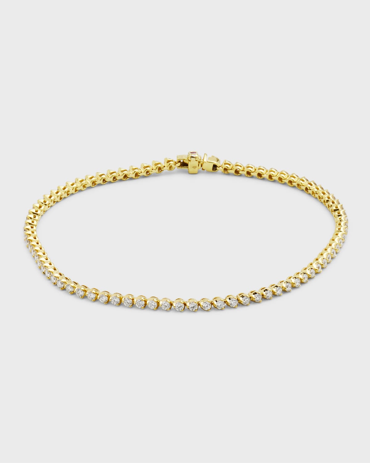 18K Yellow Gold Diamond Tennis Bracelet, 1.6tcw