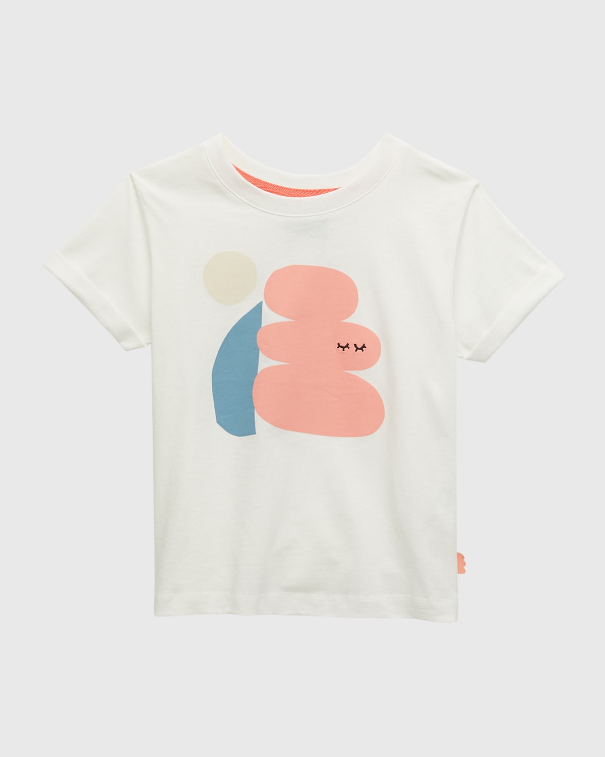 Mon Coeur Kids' Girl's Shapes Printed Jersey T-shirt In Natural