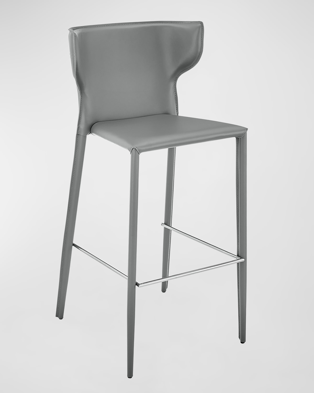 Euro Style Divinia Bar Stool - Set Of 2 In Gray