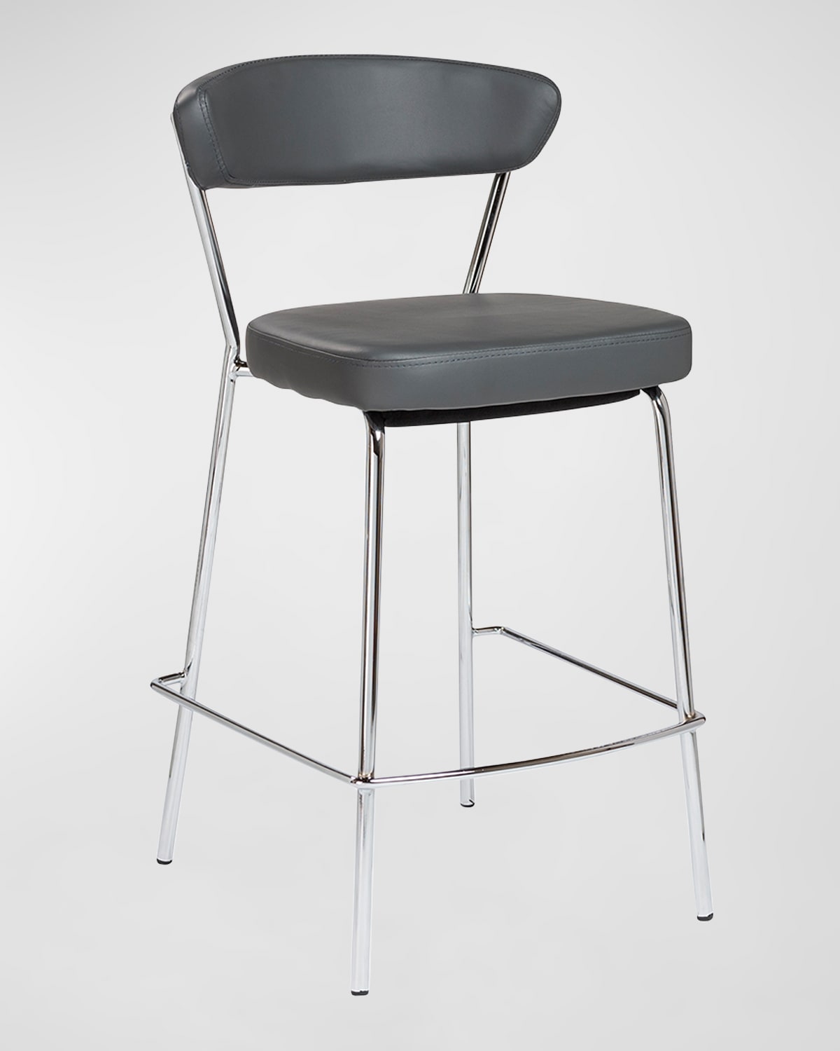 Euro Style Draco Counter Stool - Set Of 2 In Gray