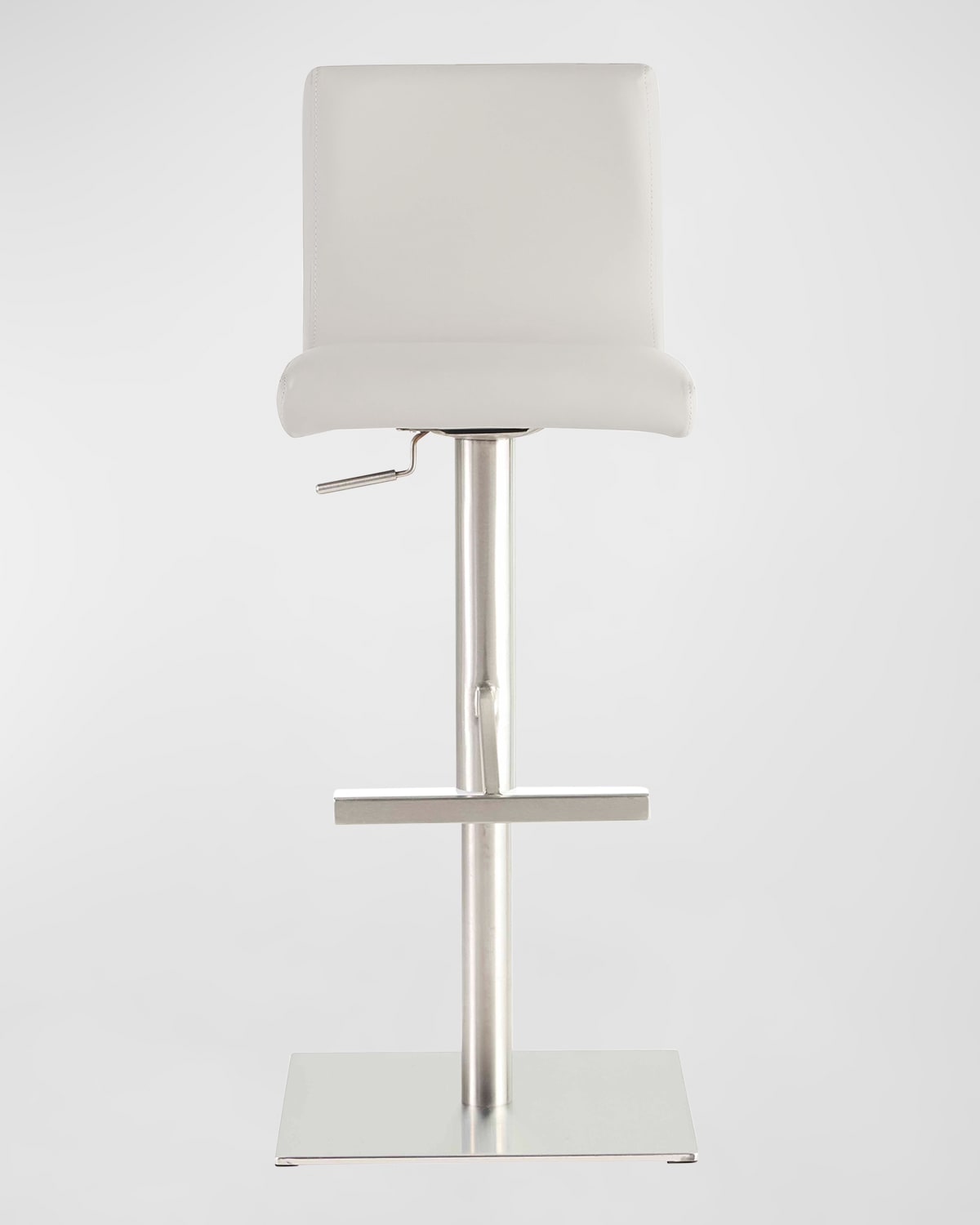 Euro Style Scott Adjustable Bar/counter Stool In White