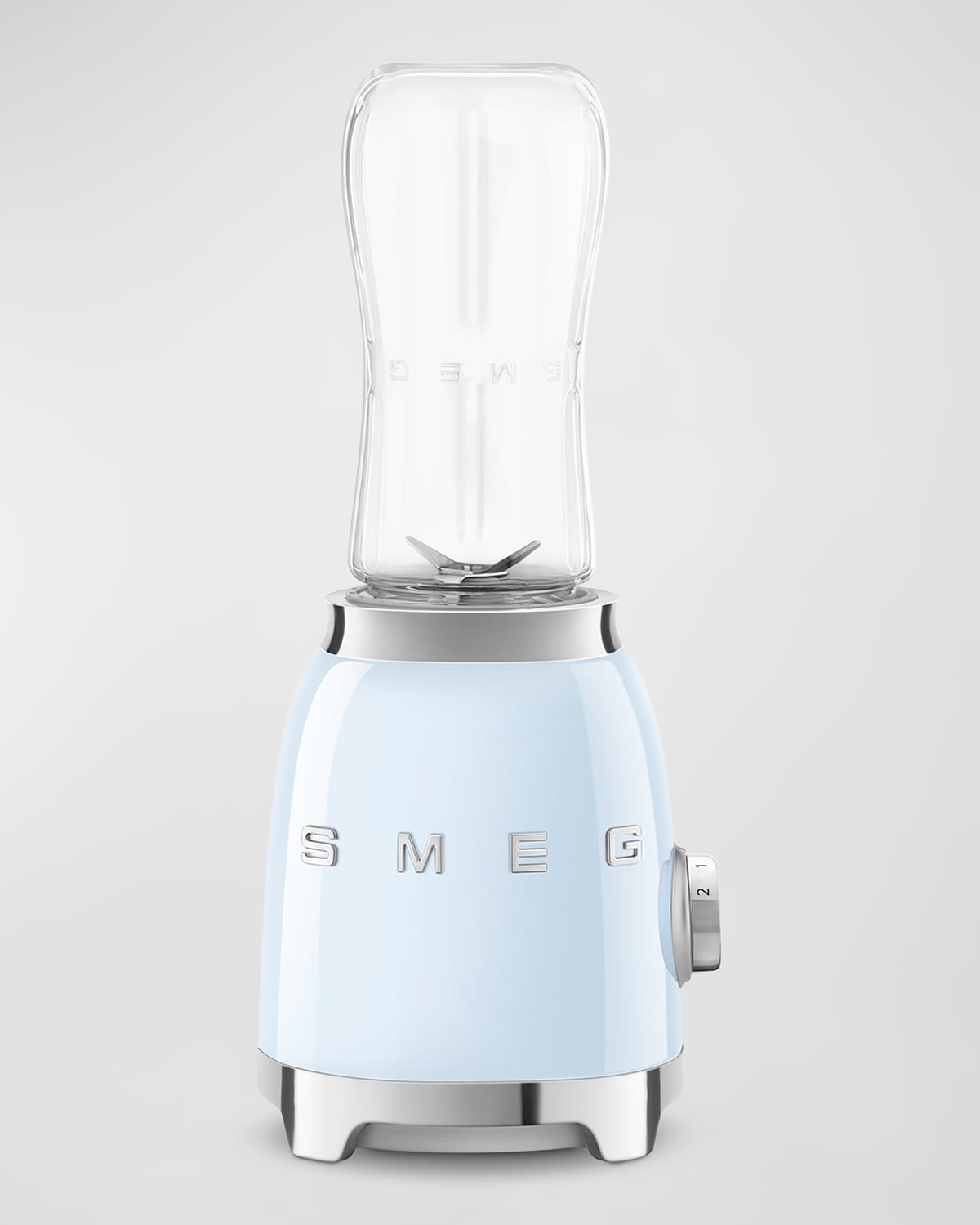 Shop Smeg Retro-style Personal Blender In Pastel Blue