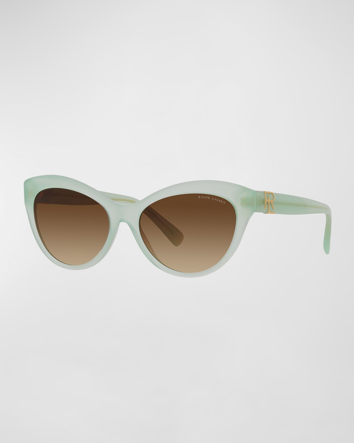 Ralph Lauren Rl Monogram Gradient Acetate Cat-eye Sunglasses In Mint