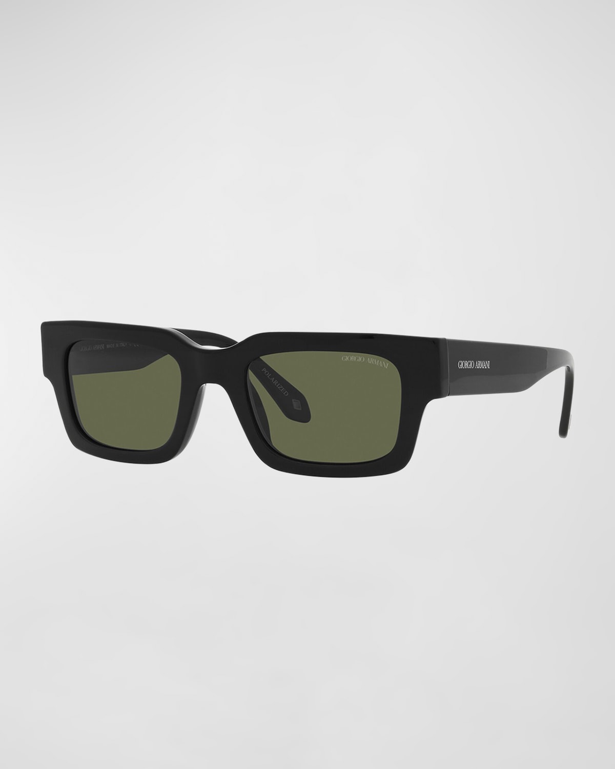 Ombre Logo Acetate Rectangle Sunglasses