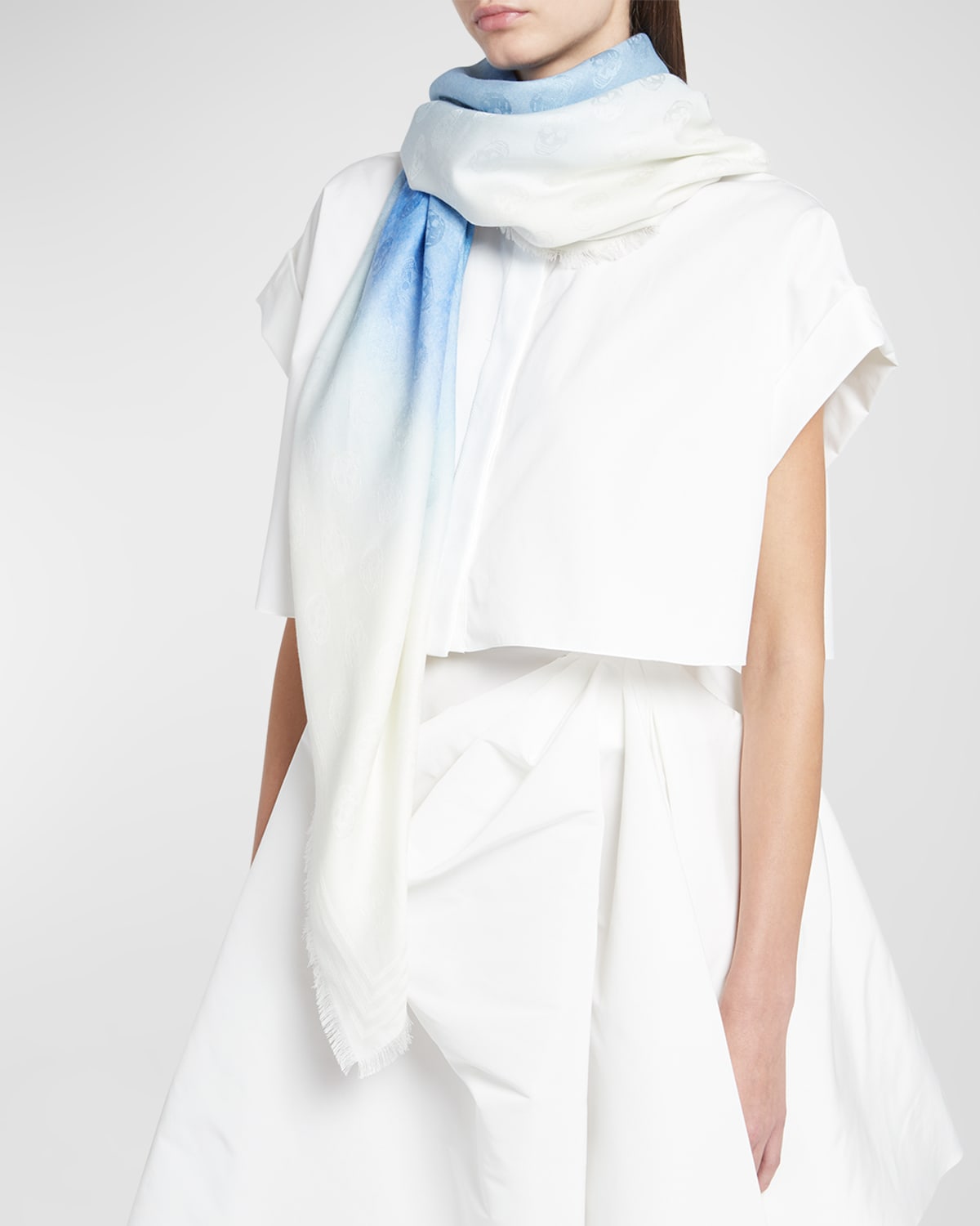 Galactic Iris Biker Silk-Wool Shawl