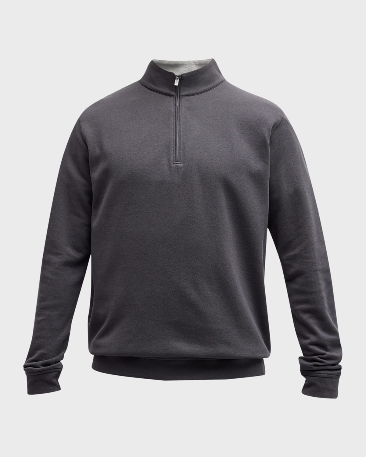Peter Millar Men's Crown Comfort Quarter-zip Sweater In Iron