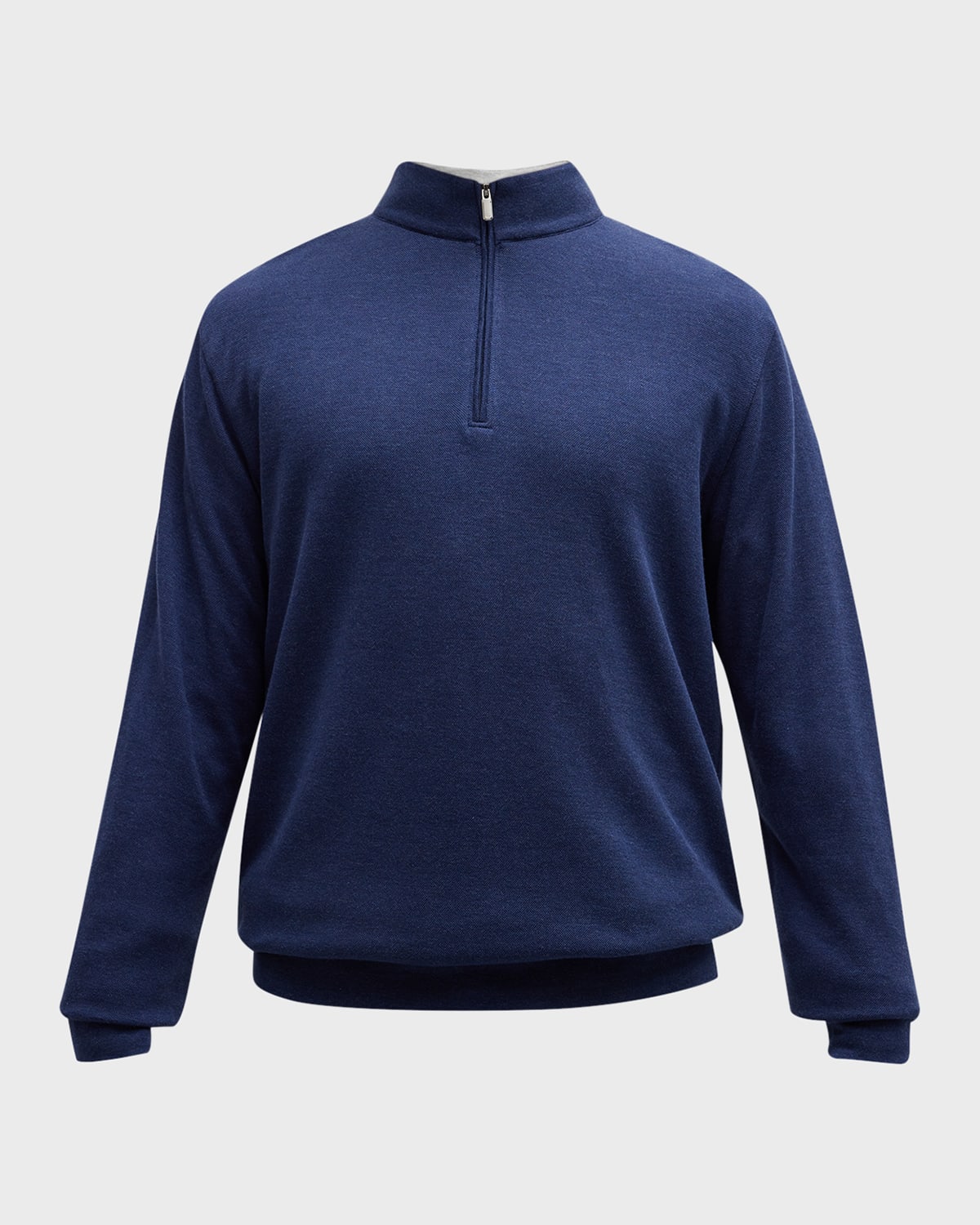 PETER MILLAR Crown Mélange Stretch Cotton and Modal-Blend Half-Zip  Sweatshirt for Men