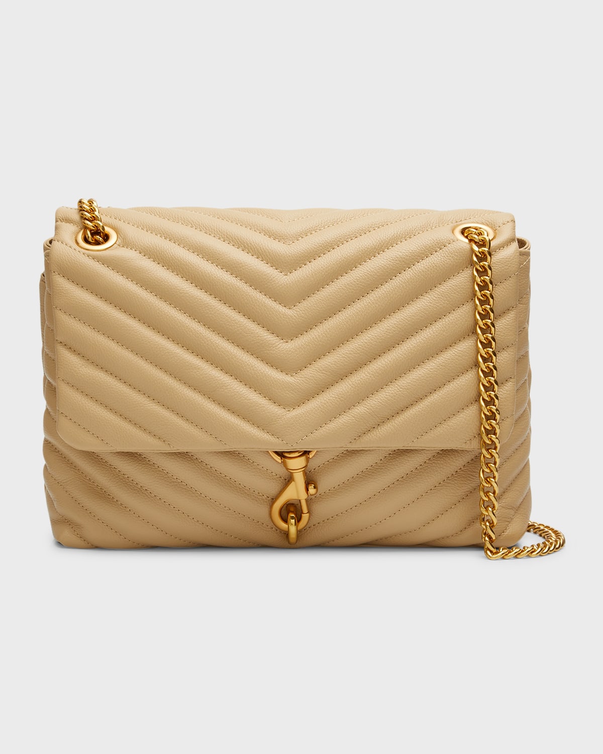 Rebecca Minkoff Edie Flap Shoulder Bag - Latte