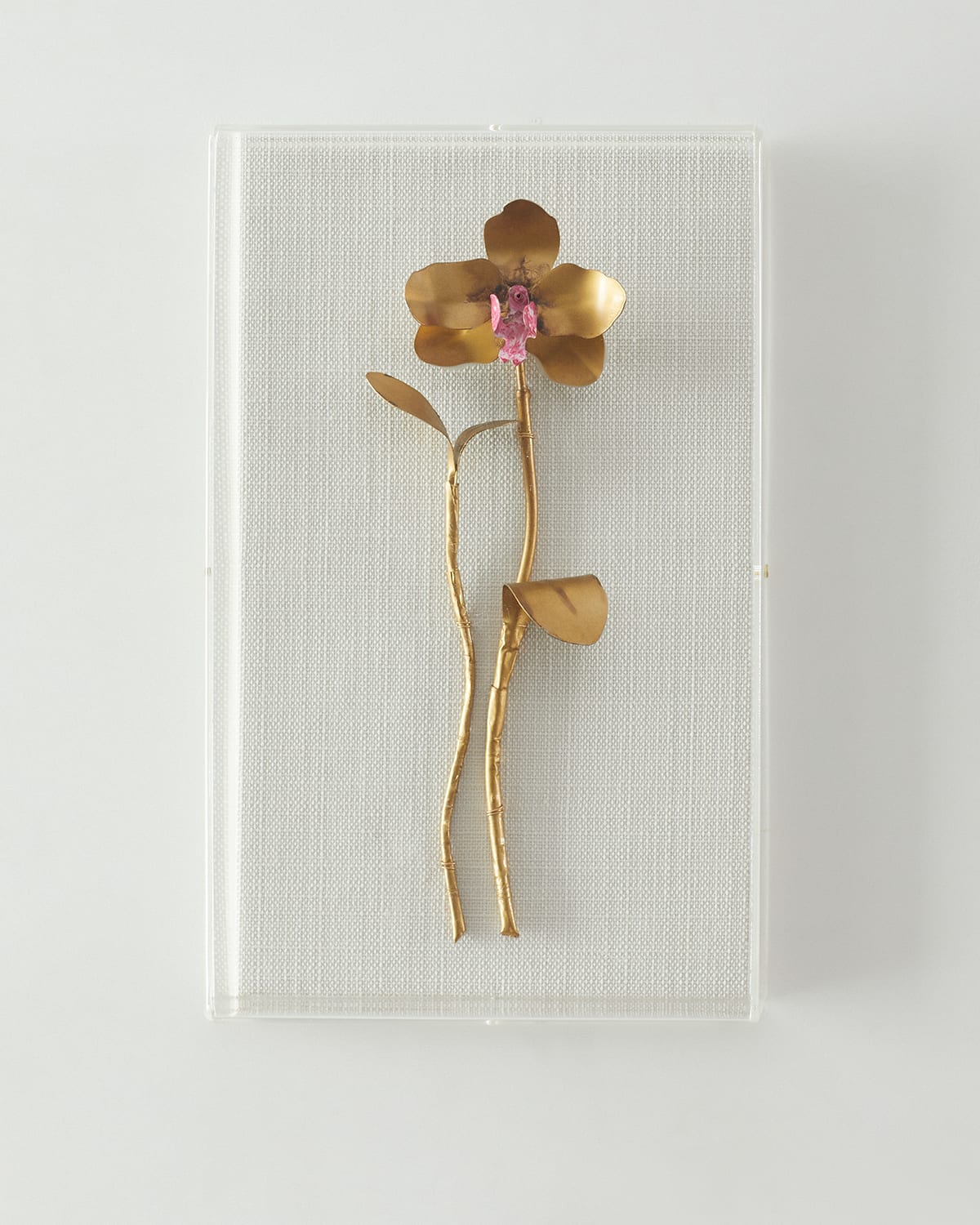 "Gilded and Painted Orchid Study 2" Wall Decor