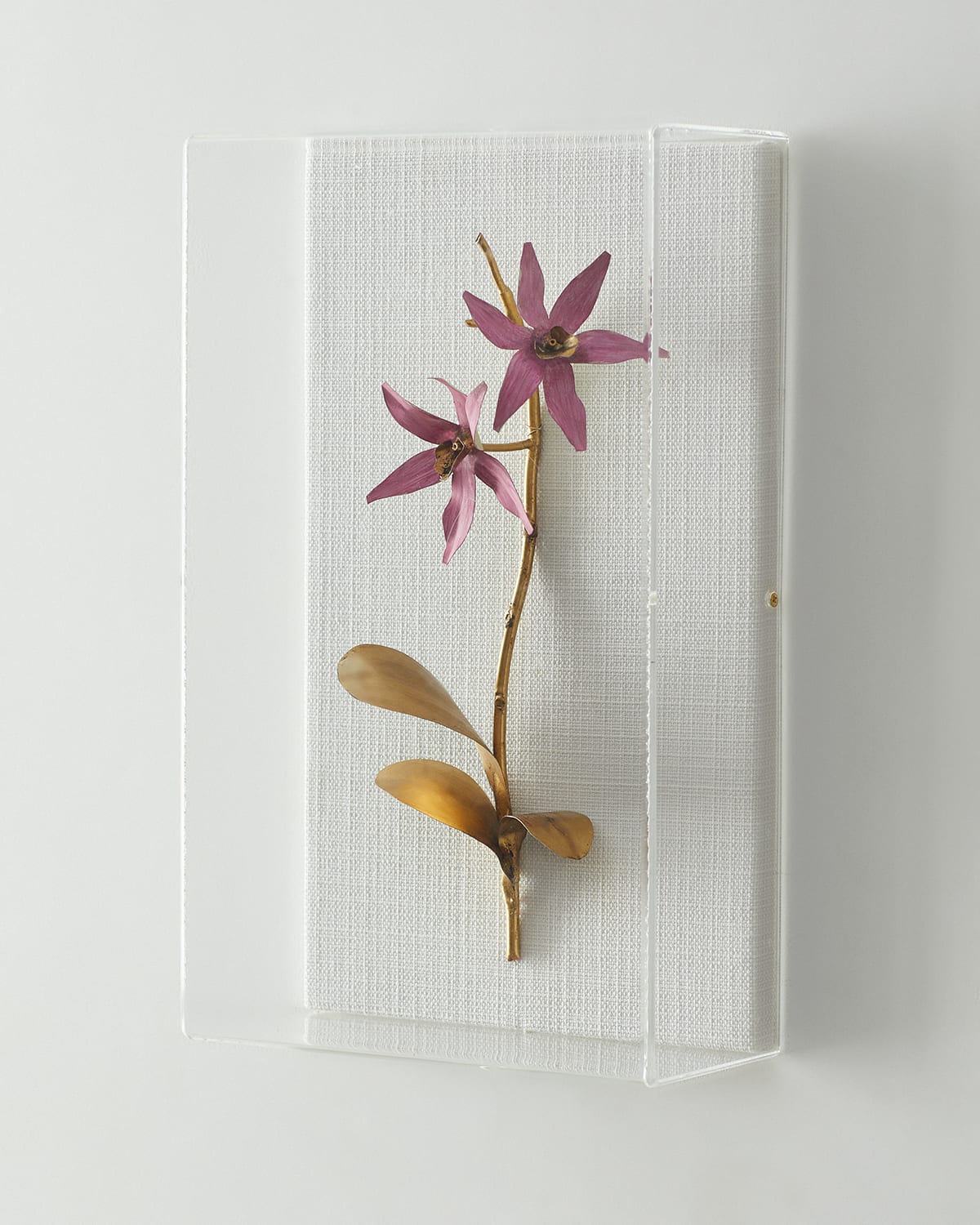"Gilded and Painted Orchid Study 3" Wall Decor