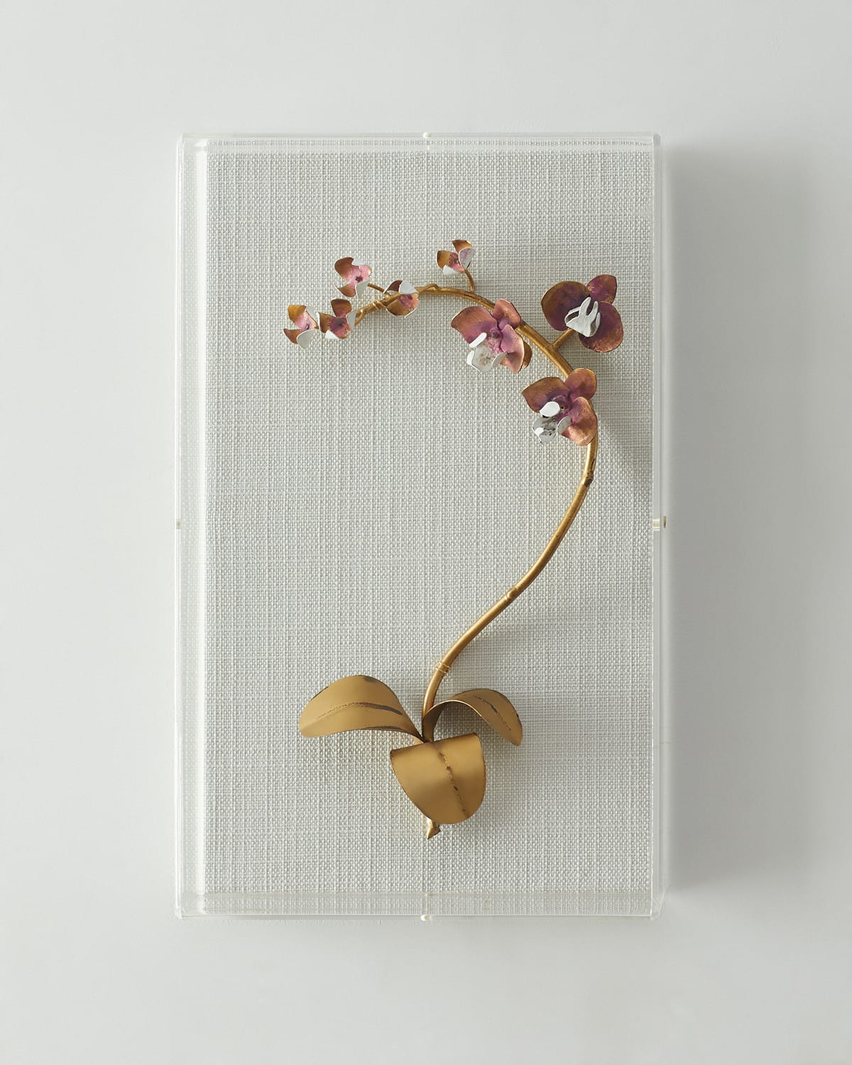 "Gilded and Painted Orchid Study 5" Wall Decor
