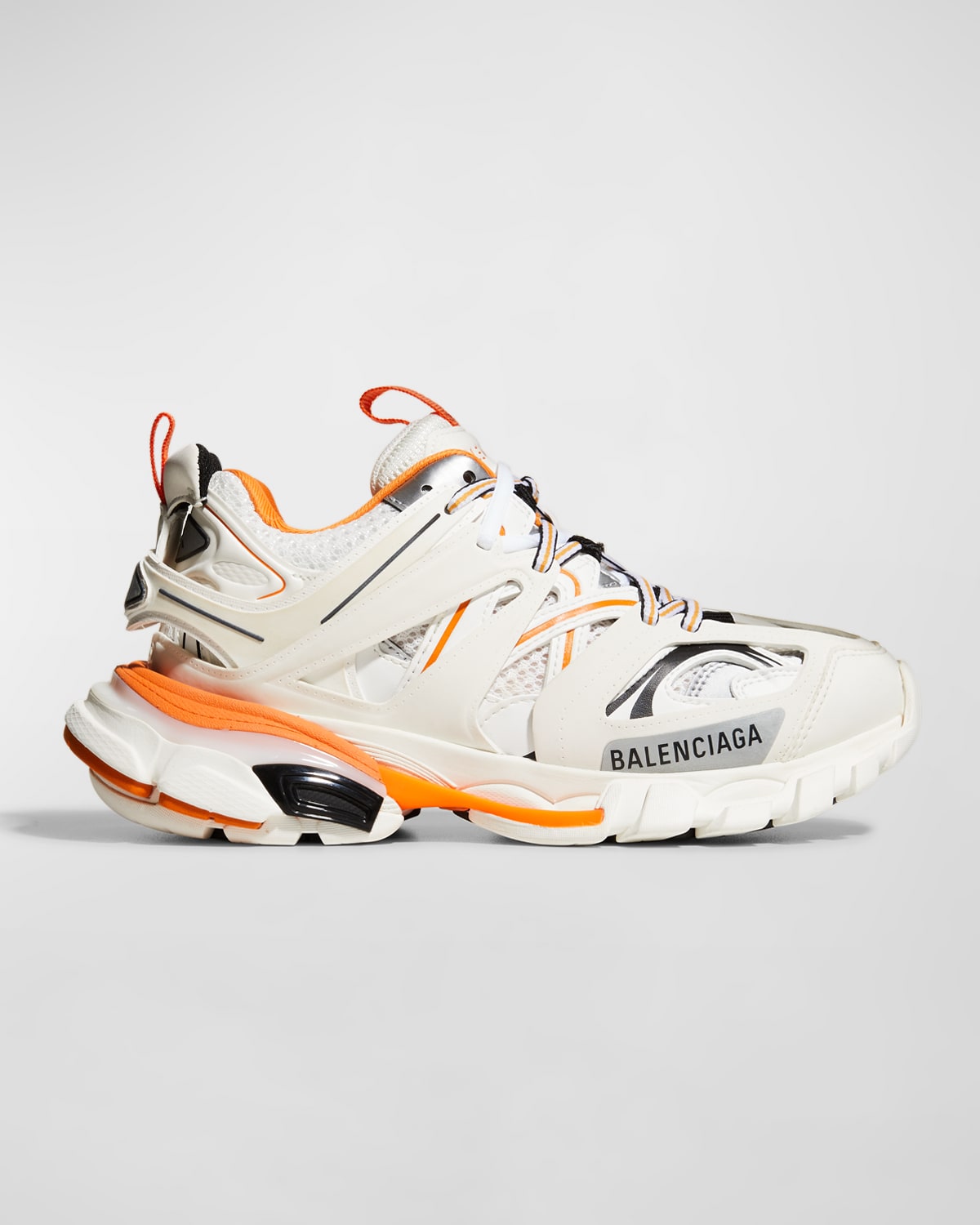 Shop Balenciaga Track Sneakers In 9059 White/orange