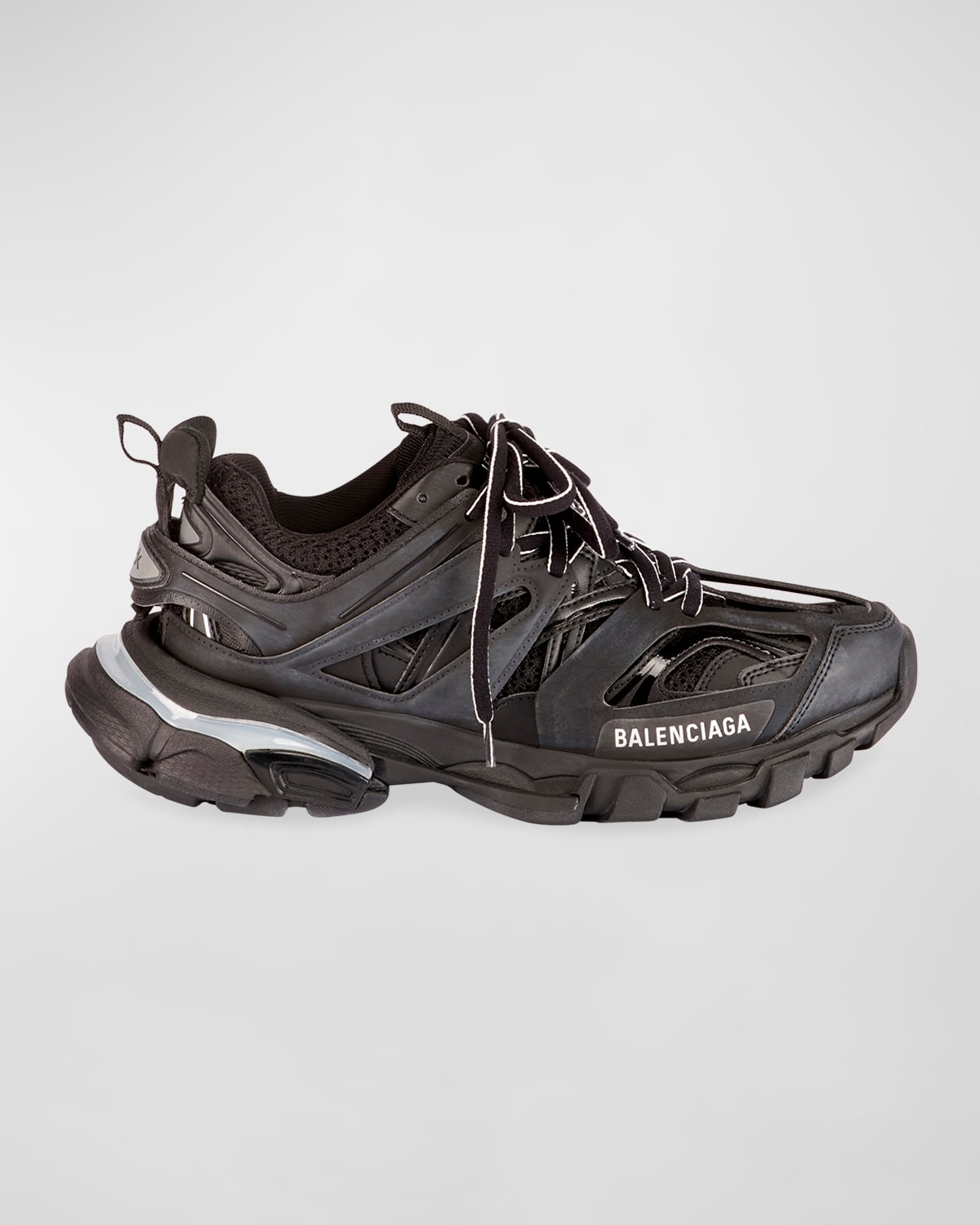 Balenciaga Track Laminated-panels Sneakers In 1000 Black