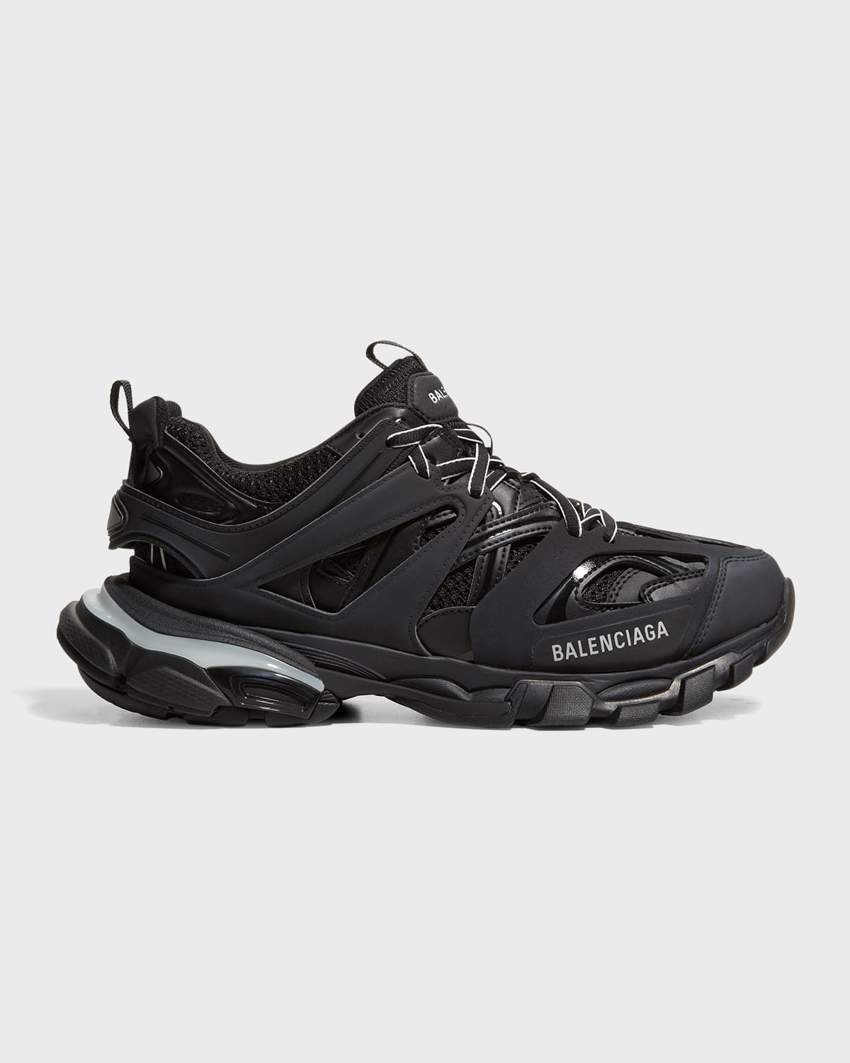 Shop Balenciaga Men's Track Led Running Sneakers, Black In 1000 Black