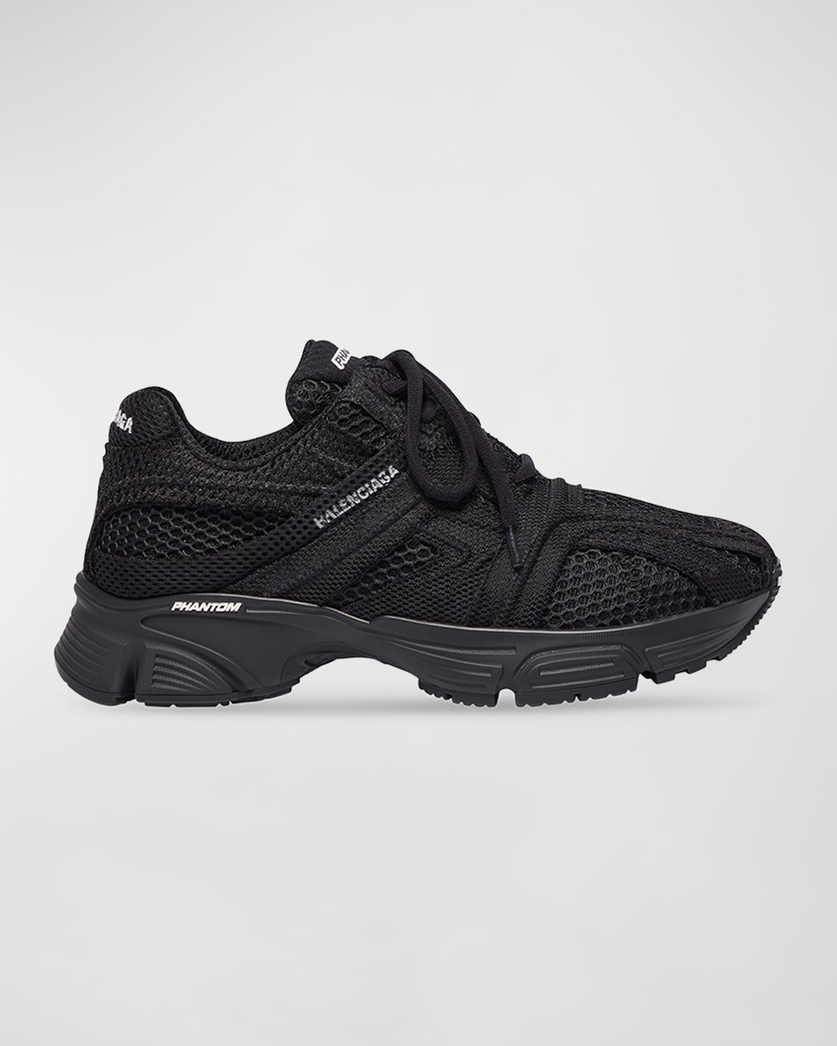 Balenciaga Phantom Mesh-paneled Sneakers In 1000 Black