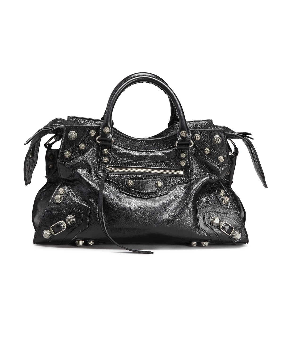 Balenciaga Classic City Bag Medium Black in Lambskin Leather with  Silver-tone - US