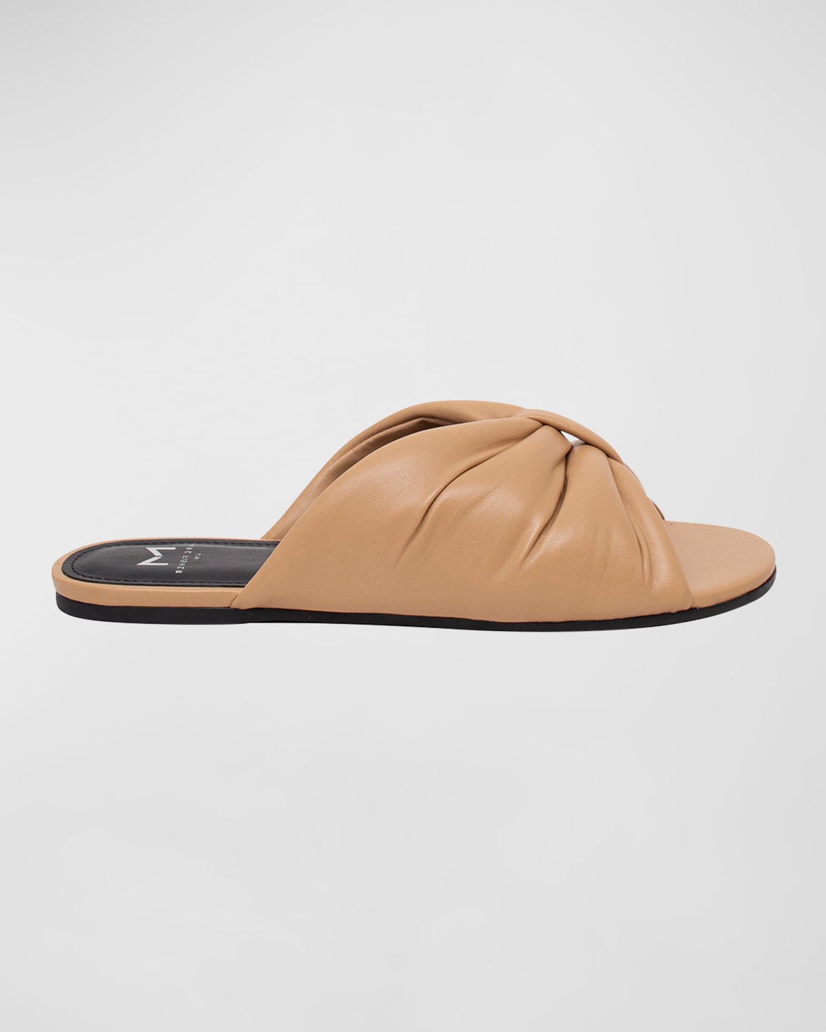 Marc Fisher LTD Olita Leather Flat Slide Sandals