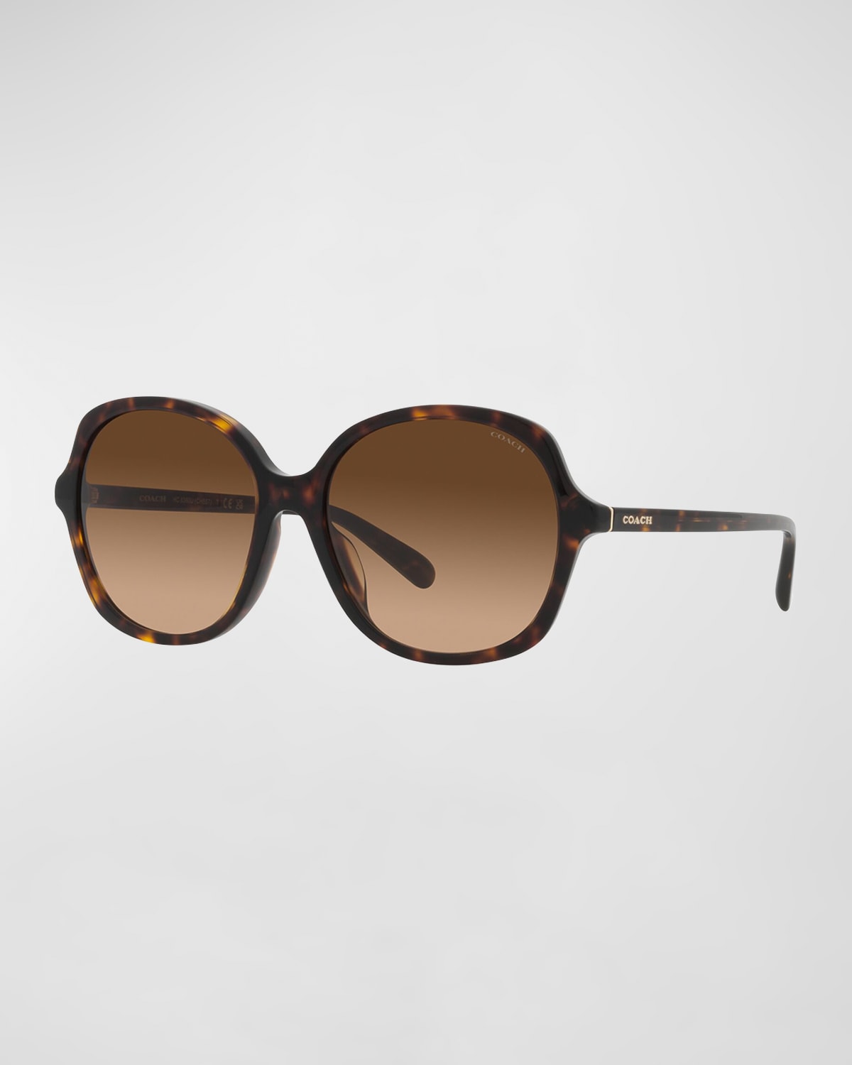 Coach Gradient Square Acetate Sunglasses In Dark Tort