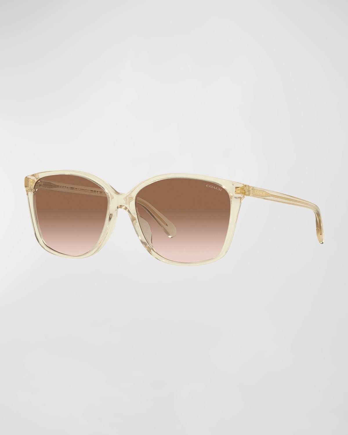 Shop Coach Gradient Square Acetate Sunglasses In Brown Grad