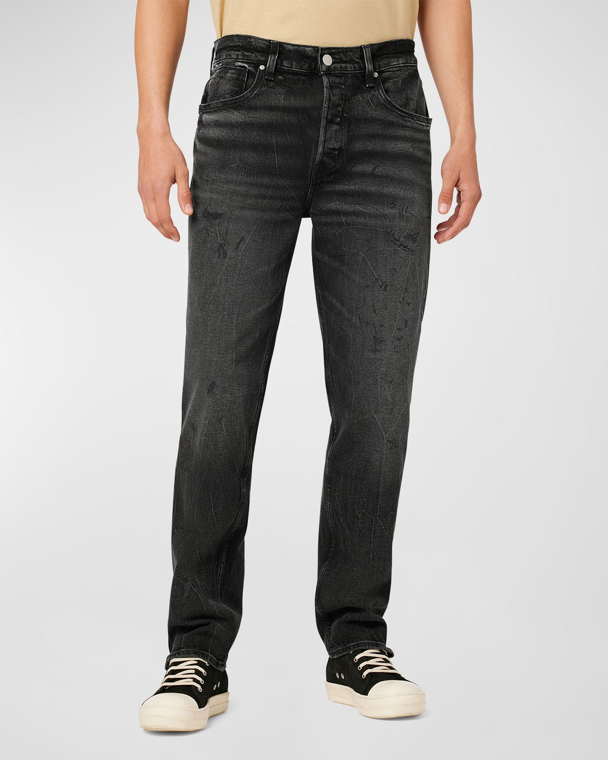 Hudson Reese Straight Fit Jeans In Onyx
