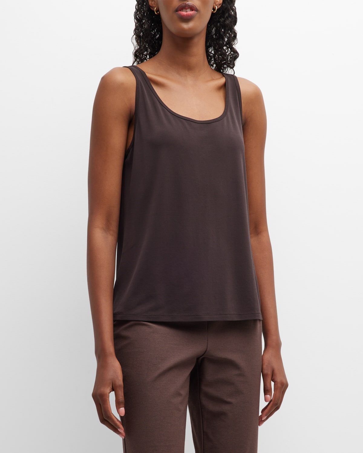 Eileen Fisher Eileen Fisher Scoop Neck Silk Tank